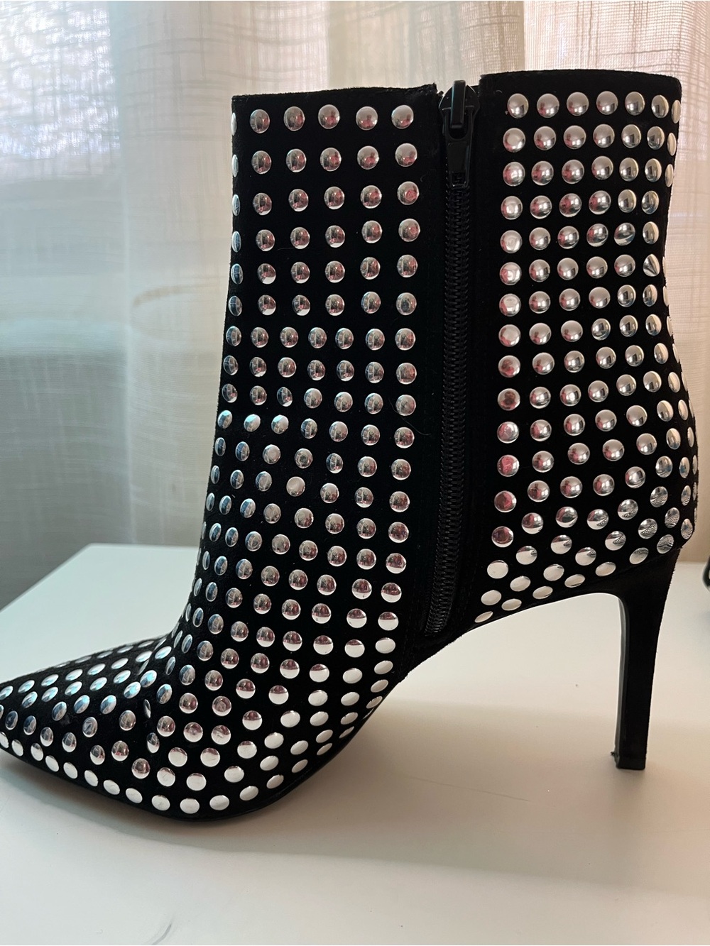 INC Studded Black Ankle Boots - Women - Picture 4 of 9